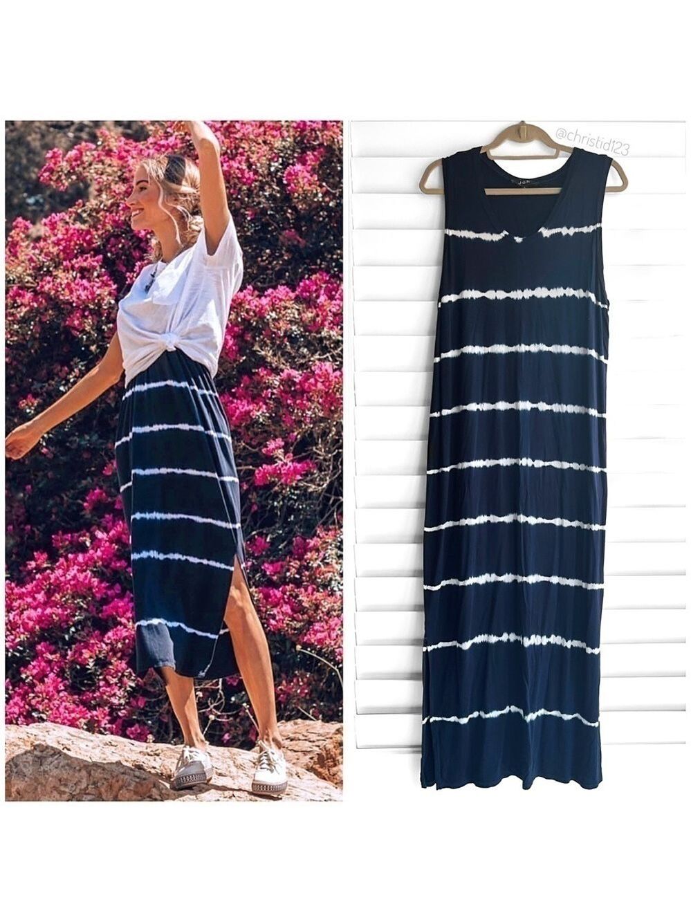 Joh Tie Dye Stripe Midi Dress